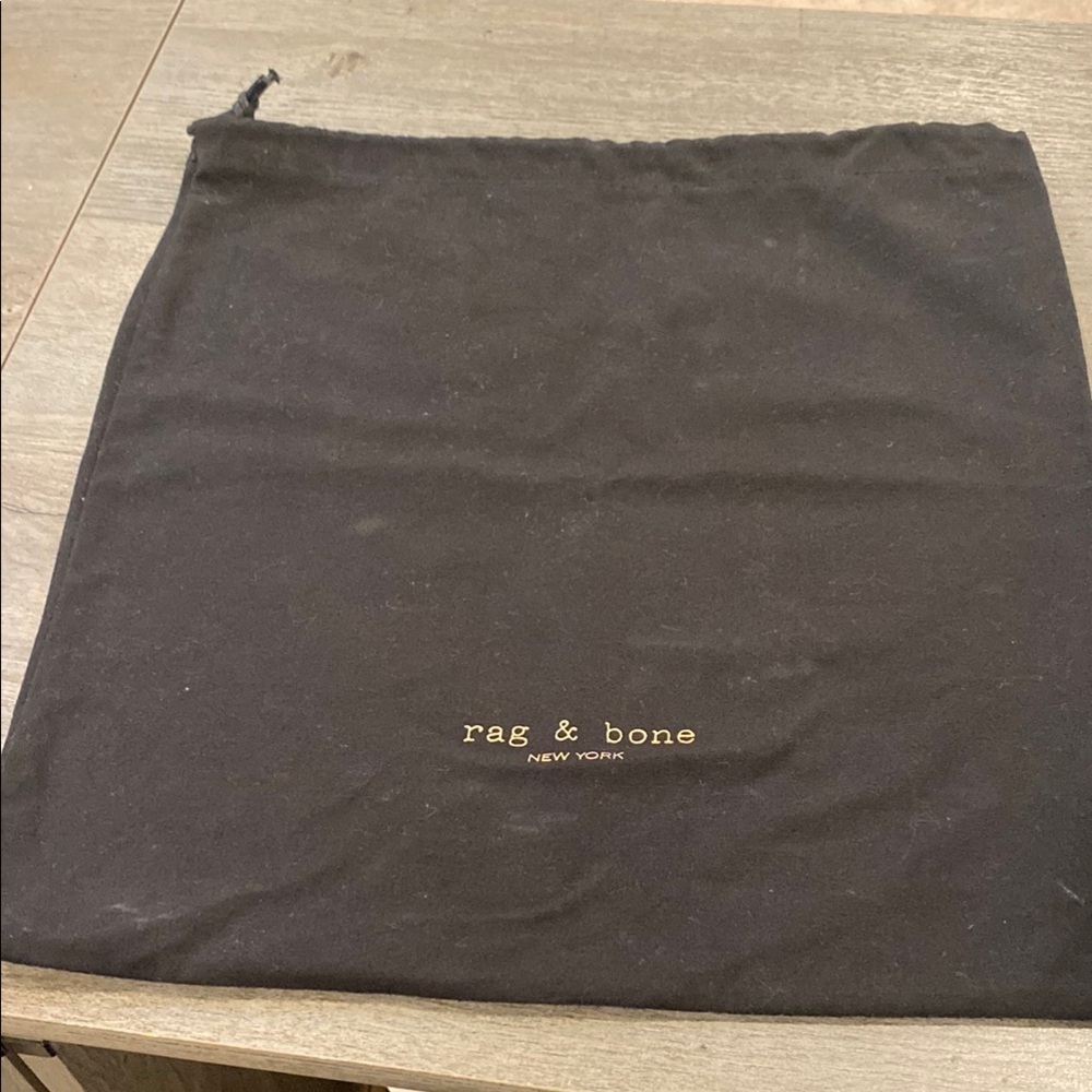 Rag & Bone 13 x 14 black drawstring dustbag